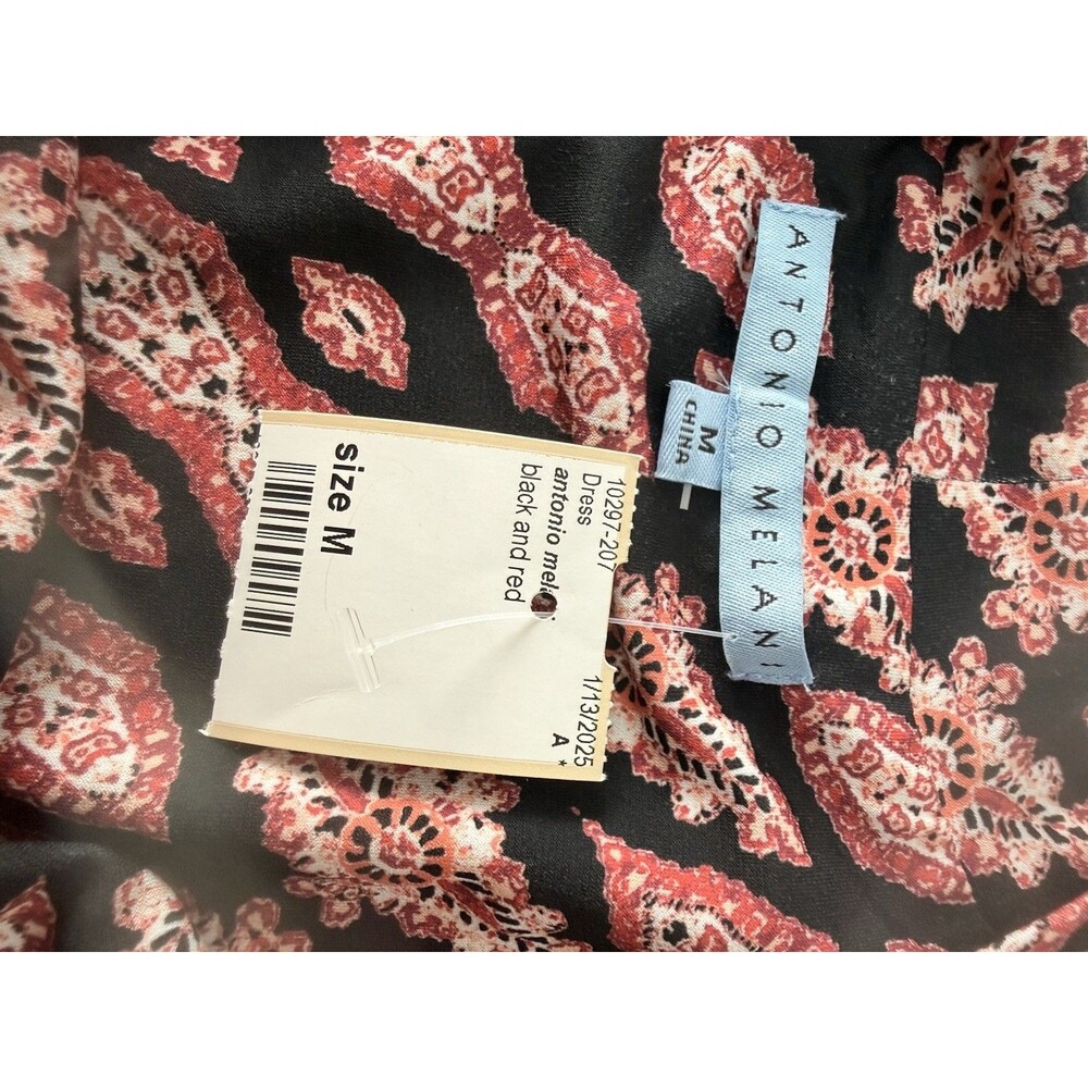 NWT Antonio Melani Wrap Dress Size M 3/4 Sleeves Black - Picture 13 of 13